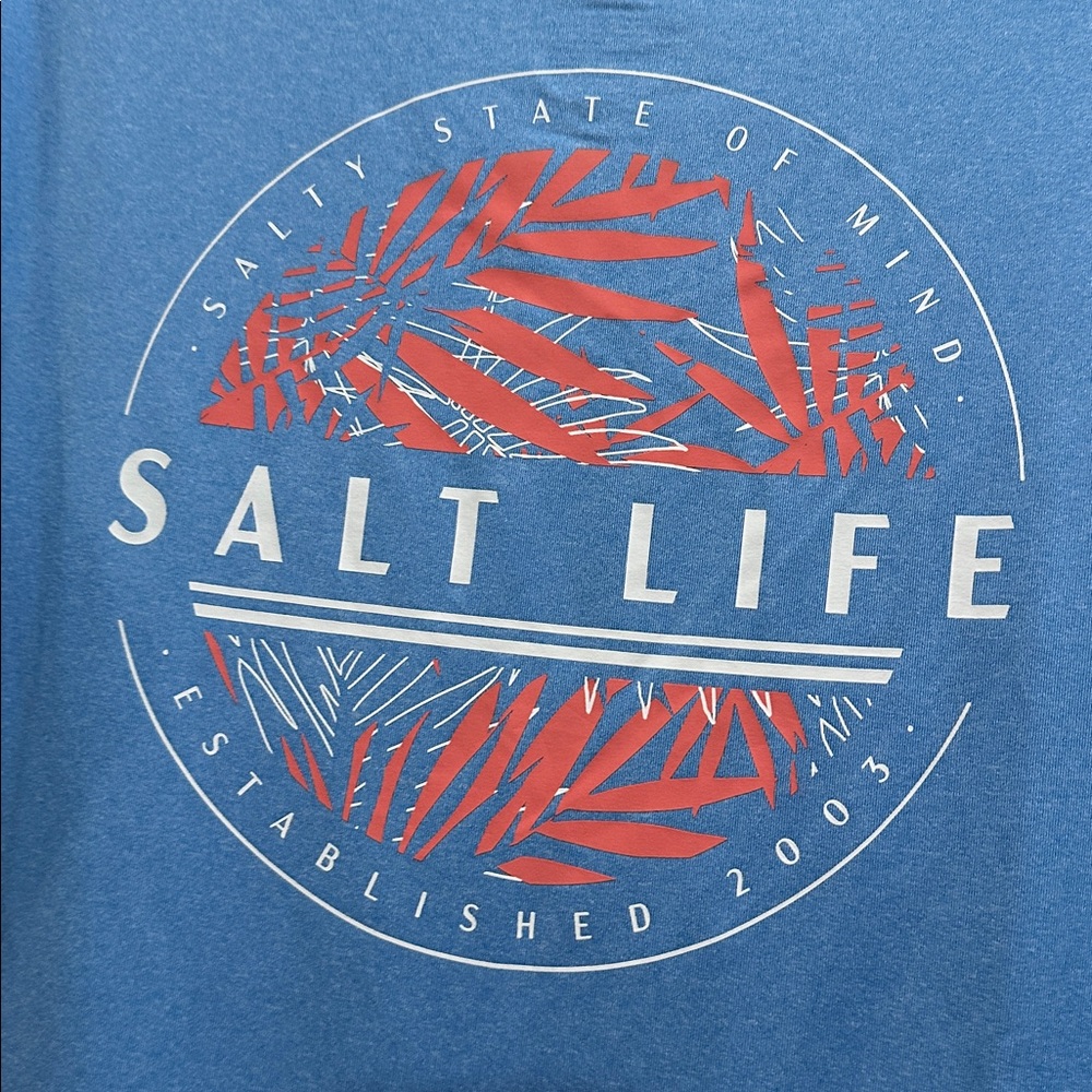 NWT Salt Life Sky Blue Long Sleeve Performance Shirt L